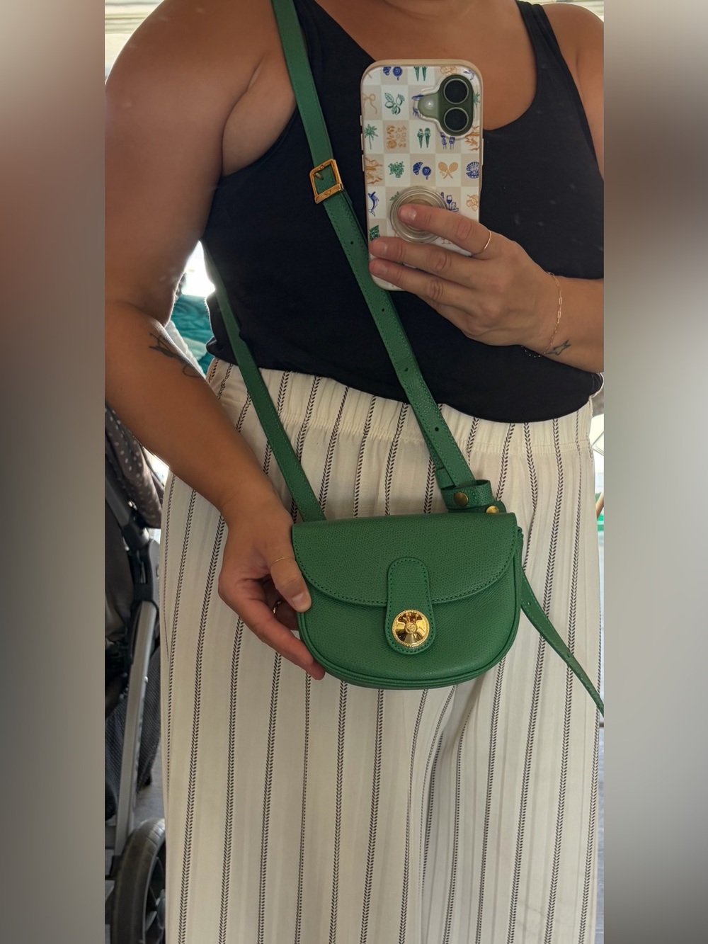 MCM Green Leather Crossbody Bag - Picture 7 of 7